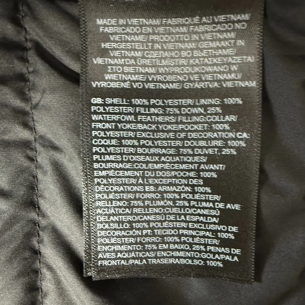 The North Face Aconcagua 2 Vest Men's XL Black 550 Fill Puffer